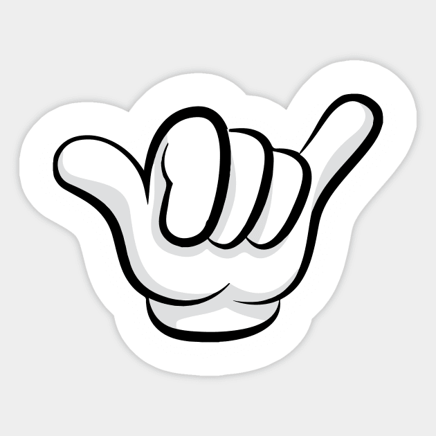 Hang Loose Sign Sticker by Rebus28